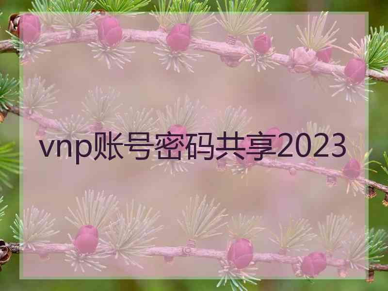 vnp账号密码共享2023